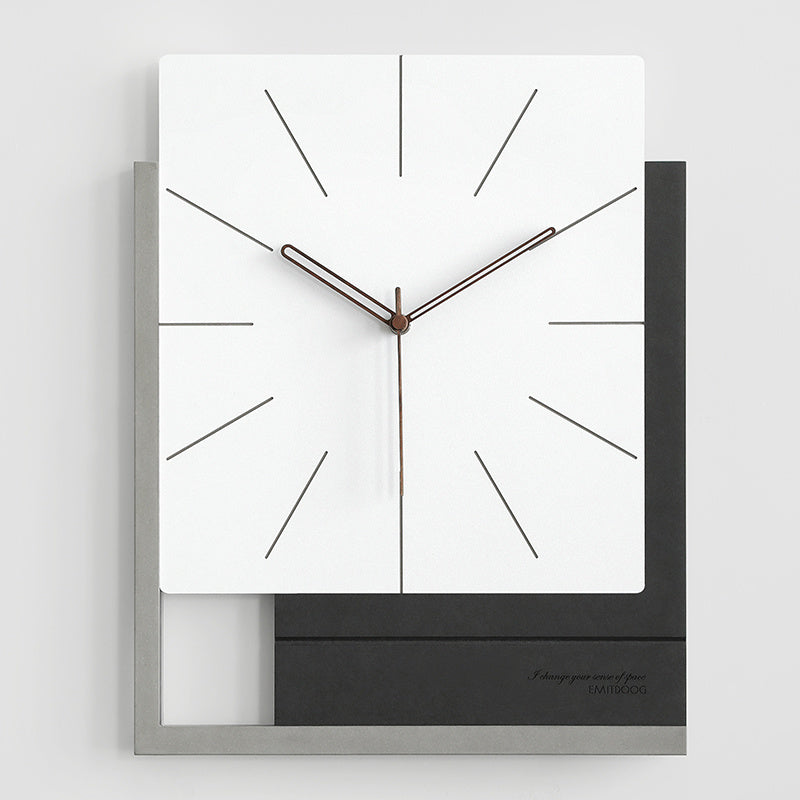 EMITDOOG Square Wall Clock Living Room Nordic Luxury Clock