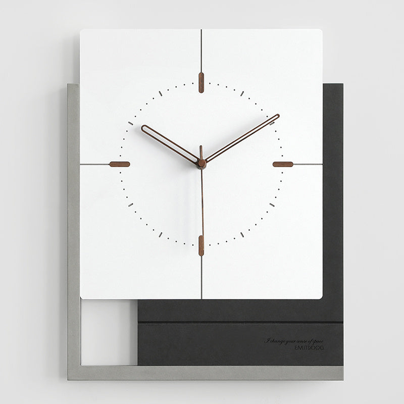 EMITDOOG Square Wall Clock Living Room Nordic Luxury Clock