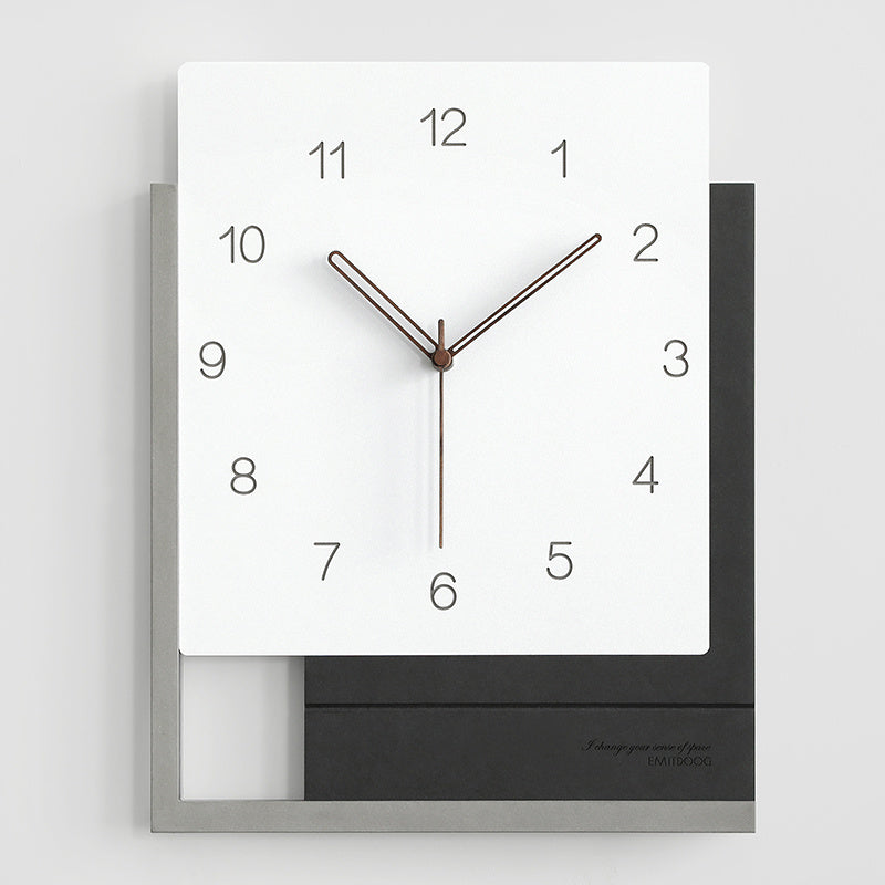 EMITDOOG Square Wall Clock Living Room Nordic Luxury Clock