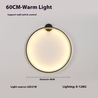 Minimalist Round Bedroom Bedside Lamp Wireless Living Room Sofa Background Wall Hotel Decorative Wall Lamp