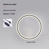 Minimalist Round Bedroom Bedside Lamp Wireless Living Room Sofa Background Wall Hotel Decorative Wall Lamp