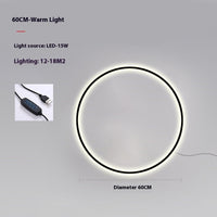 Minimalist Round Bedroom Bedside Lamp Wireless Living Room Sofa Background Wall Hotel Decorative Wall Lamp